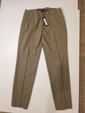 NWT Fabrizio Gianni Stretch Pull-On Pants Olive Tan Women’s Size 12 Made in USA